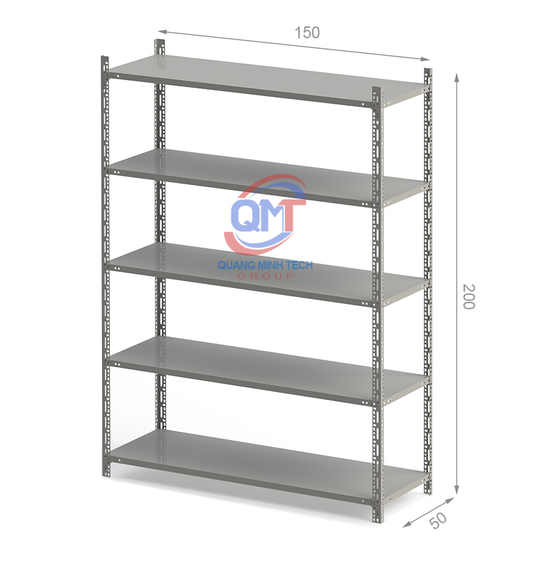 Kệ V lỗ 4 tầng- L120W60H150 (cm) bền đẹp, giá rẻ bất ngờ