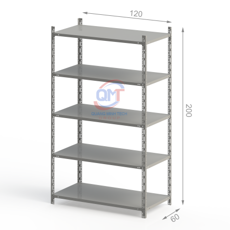 Kệ V lỗ 5 tầng - L120W60H200 (cm) bền đẹp, giá rẻ bất ngờ