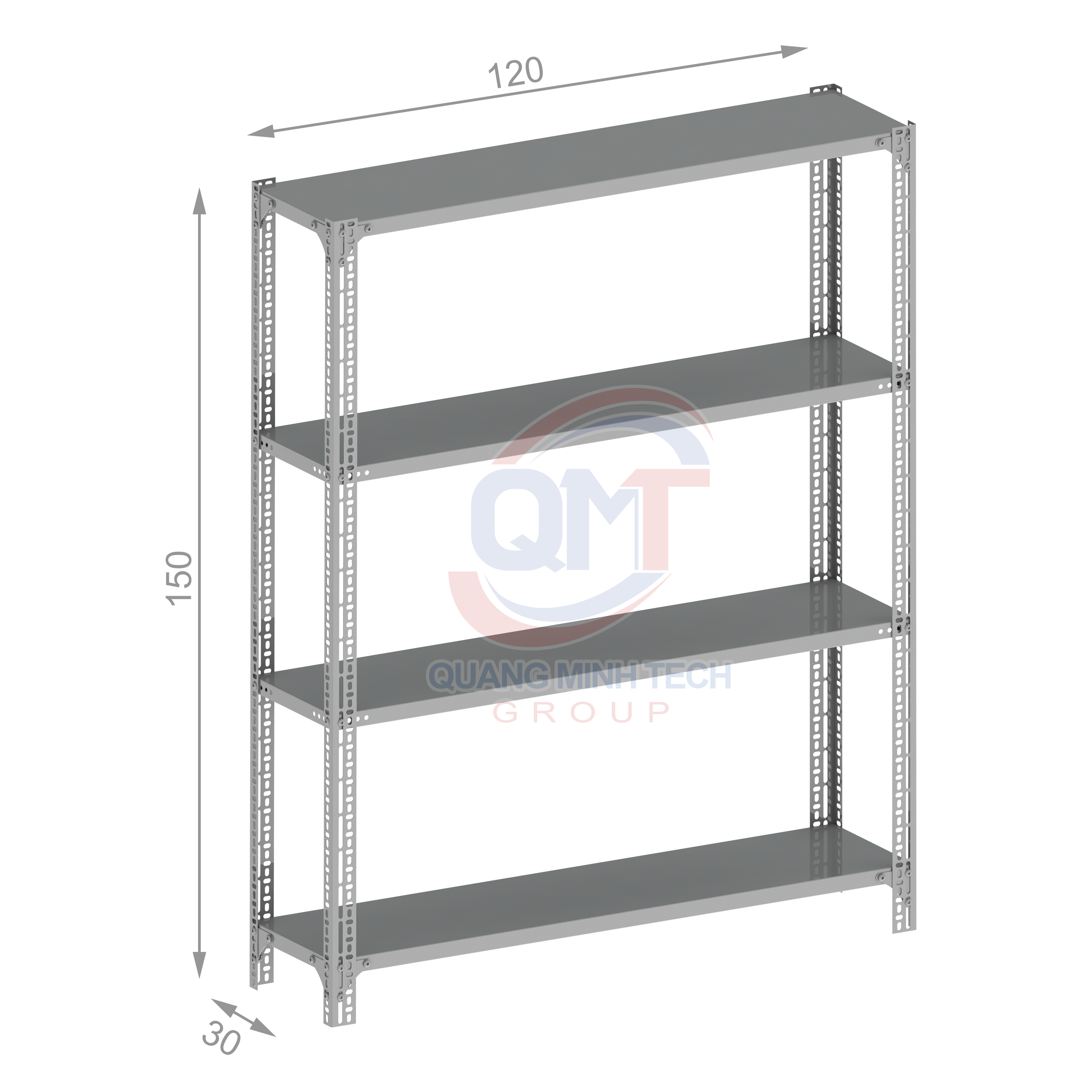 Kệ V lỗ 4 tầng-L120W30H150 (cm) uy tín, bền đẹp , giá rẻ bất ngờ