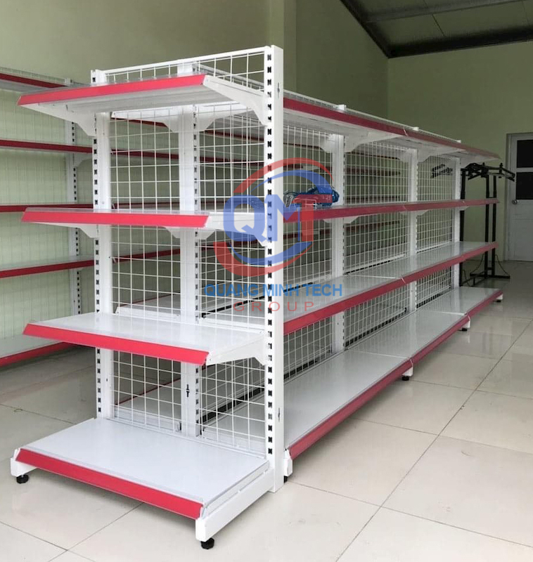 Kệ siêu thị tôn lưới đơn 4 tầng - L70xH150 giá rẻ, chất lượng nhất 