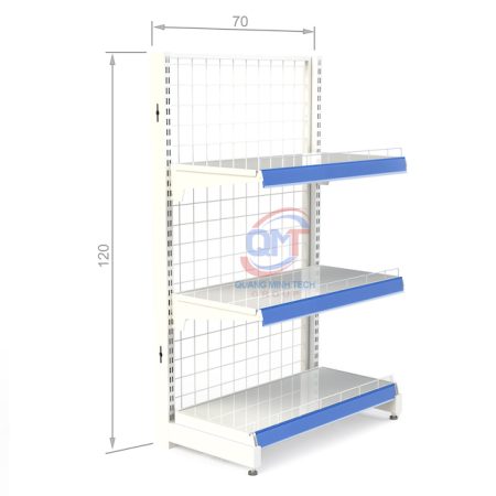 Kệ siêu thị tôn lưới đơn 3 tầng- L70xH120 (cm) giá rẻ, bền đẹp