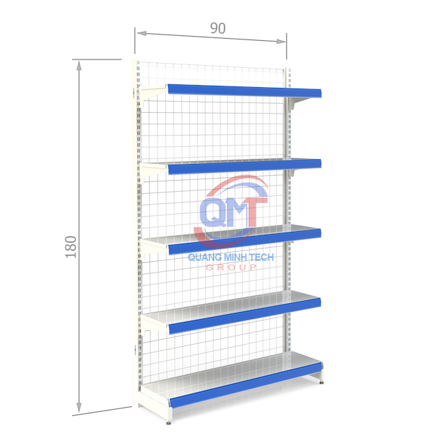 Kệ siêu thị tôn lưới đơn 5 tầng L90xH180 (cm) bền đẹp, rẻ nhất Kệ siêu thị tôn lưới đơn 5 tầng L90xH180 (cm) bền đẹp, rẻ nhất
