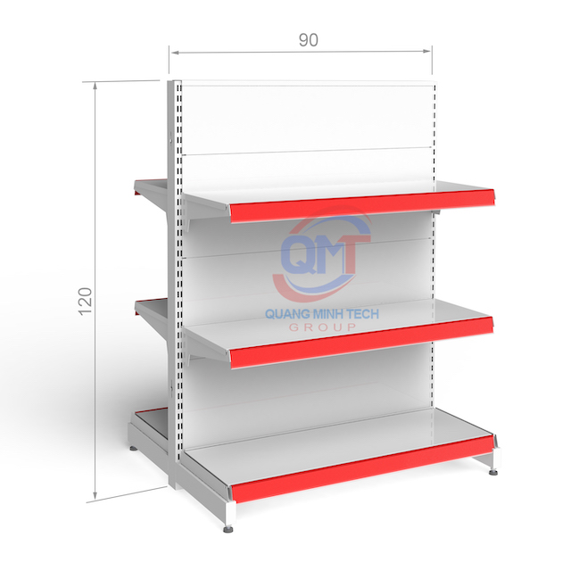 kệ siêu thị liền tôn 3 tầng 120x90 kệ siêu thị liền tôn 3 tầng 120x90