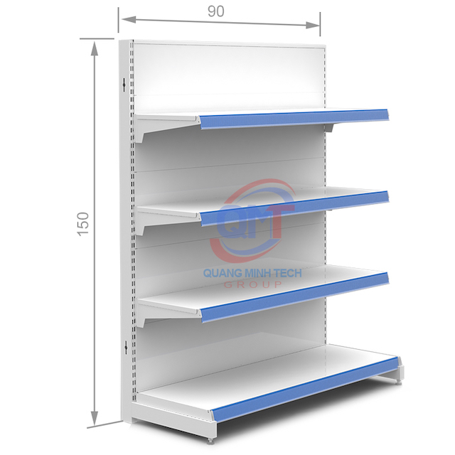 Kệ siêu thị tôn liền đơn 4 tầng 150x90 (cm) uy tín, chất lượng Kệ siêu thị tôn liền đơn 4 tầng 150x90 (cm) uy tín, chất lượng