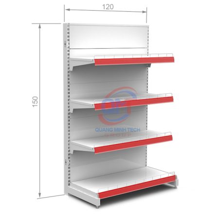 Kệ siêu thị tôn liền đơn 4 tầng 250x90 (cm) bền đẹp, giá rẻ nhất