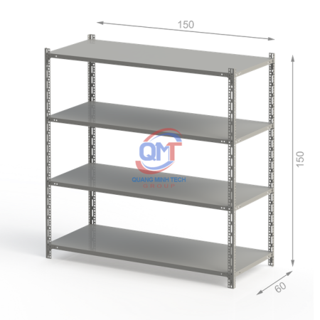 Kệ V lỗ 4 tầng- 60x200x150 (cm)