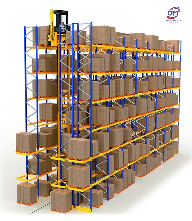 ke-Narrow-Ailse-quang-minh-tech Kệ Narrow Aisle là gì? Ưu nhược điểm, giá bán kệ Narrow Aisle